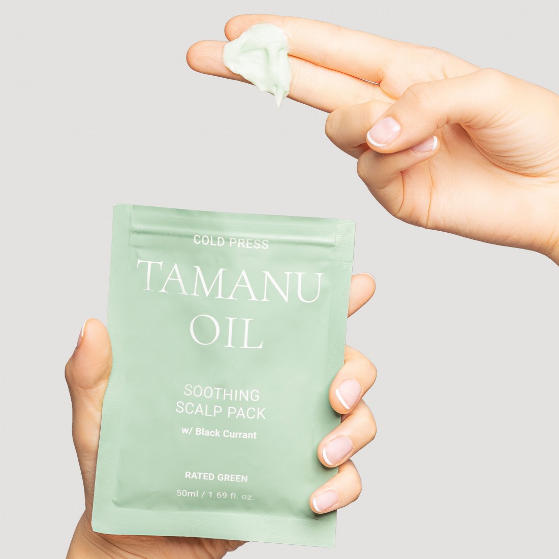 Маска-саше заспокійлива з маслом таману Tamanu Oil Soothing Scalp Pack Rated Green 50 мл — фото №3