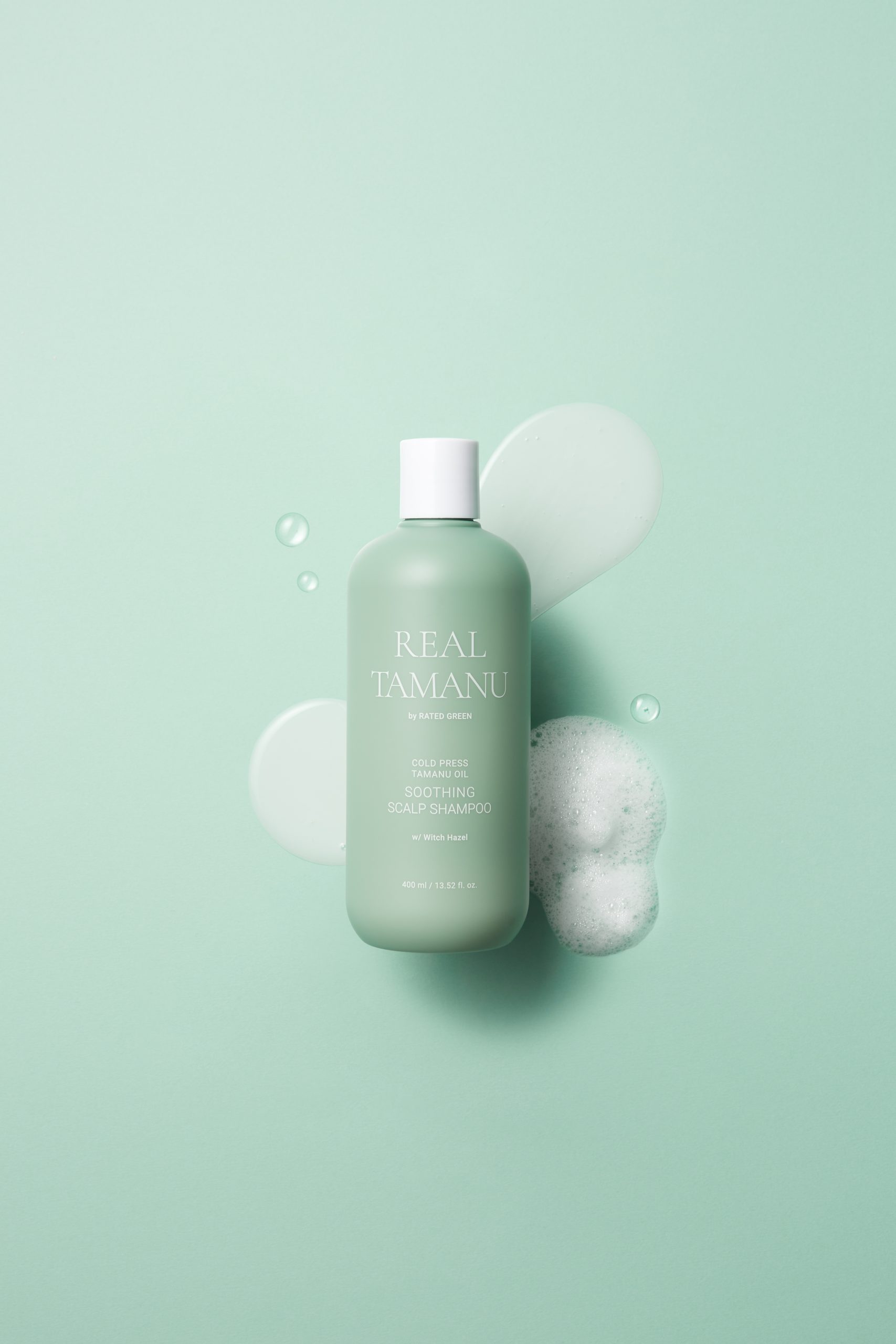 Шампунь успокаивающий для волос с маслом таману Real Tamanu Oil Soothing Scalp Shampoo Rated Green 400 мл — фото №3