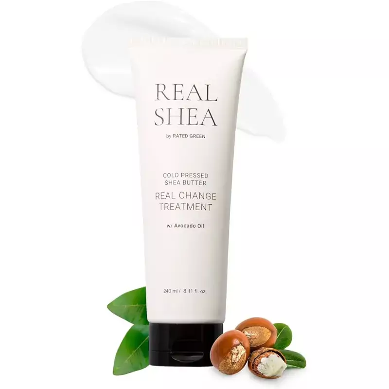 Маска питательная для волос с маслом ши Real Shea Real Change Treatment Rated Green 240 мл — фото №3