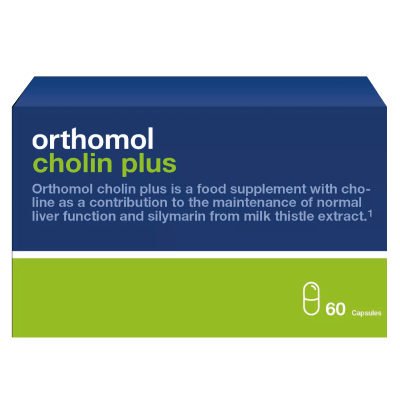 Вітамінний комплекс Cholin Plus капсули (для печінки) 30 днів Orthomol 1 уп — фото №1