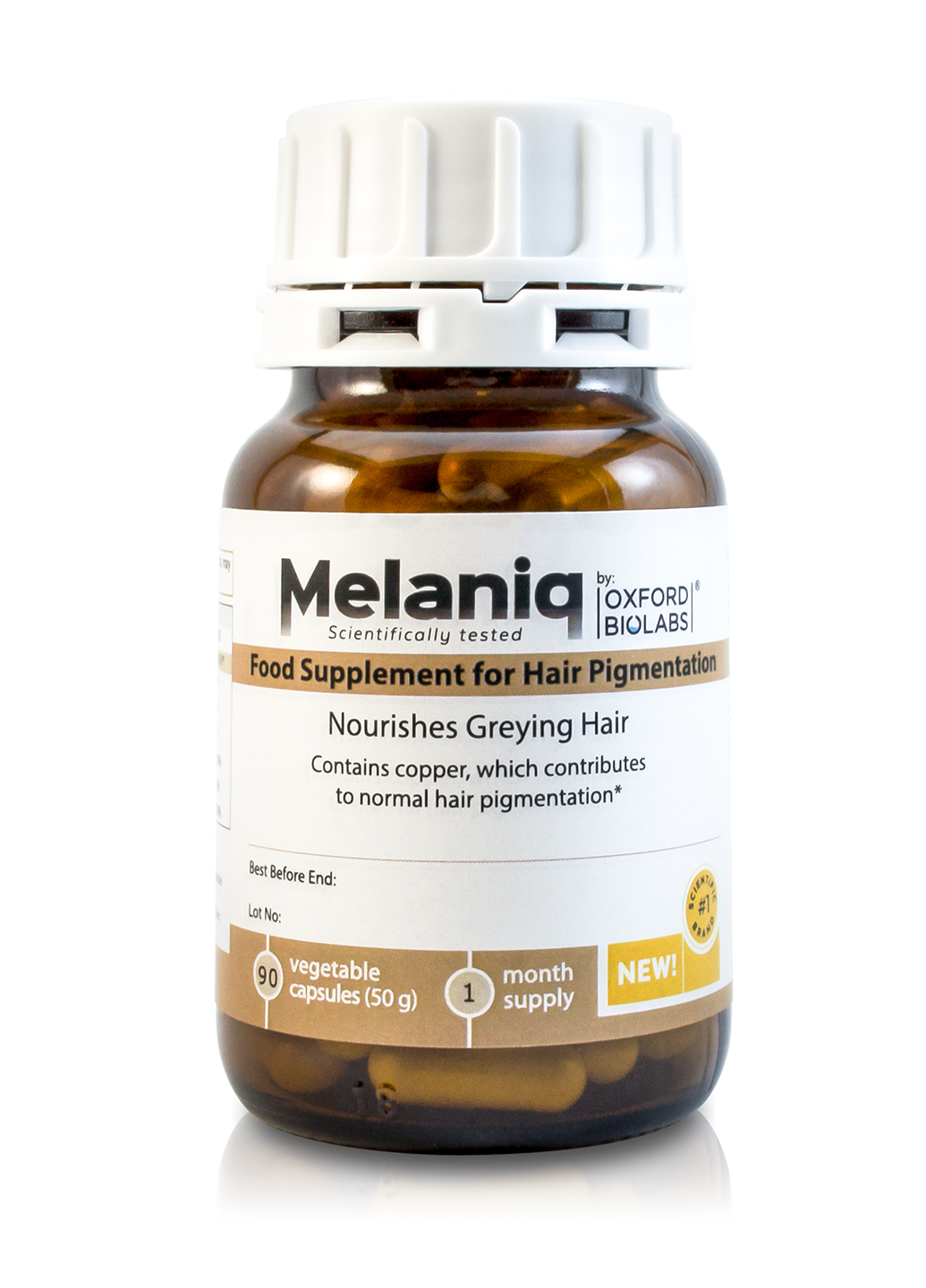 Молекулярная добавка для восстановления цвета седых волос Nourishes Greying Hair Oxford Biolabs 1 уп — фото №1