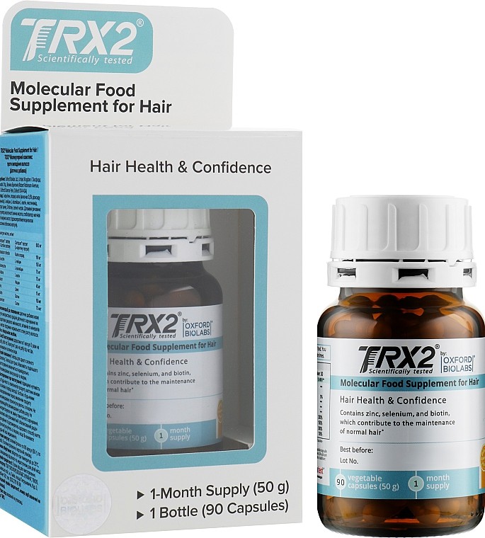 Молекулярний комплекс для стимуляції росту та проти випадіння волосся TRX2® Oxford Biolabs 1 уп — фото №2