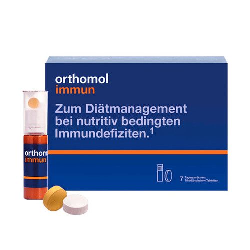 Вітамінний комплекс Immun /питна бутилочка + таблетки/ (відновлення імунної системи) 7 днів Orthomol 1 уп — фото №1