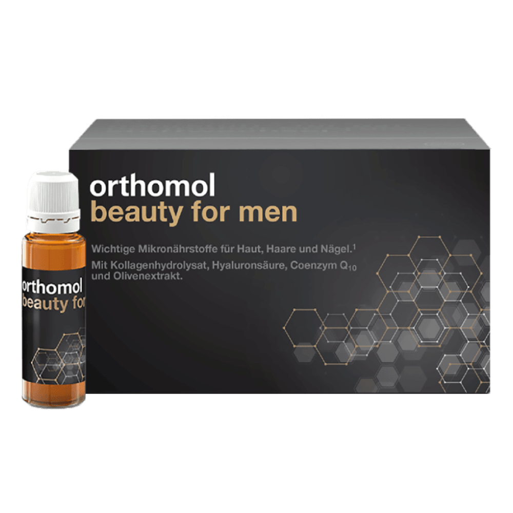 Витамины Beauty for men 30 дней питьевой  для улучшения мужского состояния кожи, роста волос и ногтей. Orthomol 1 уп — фото №1