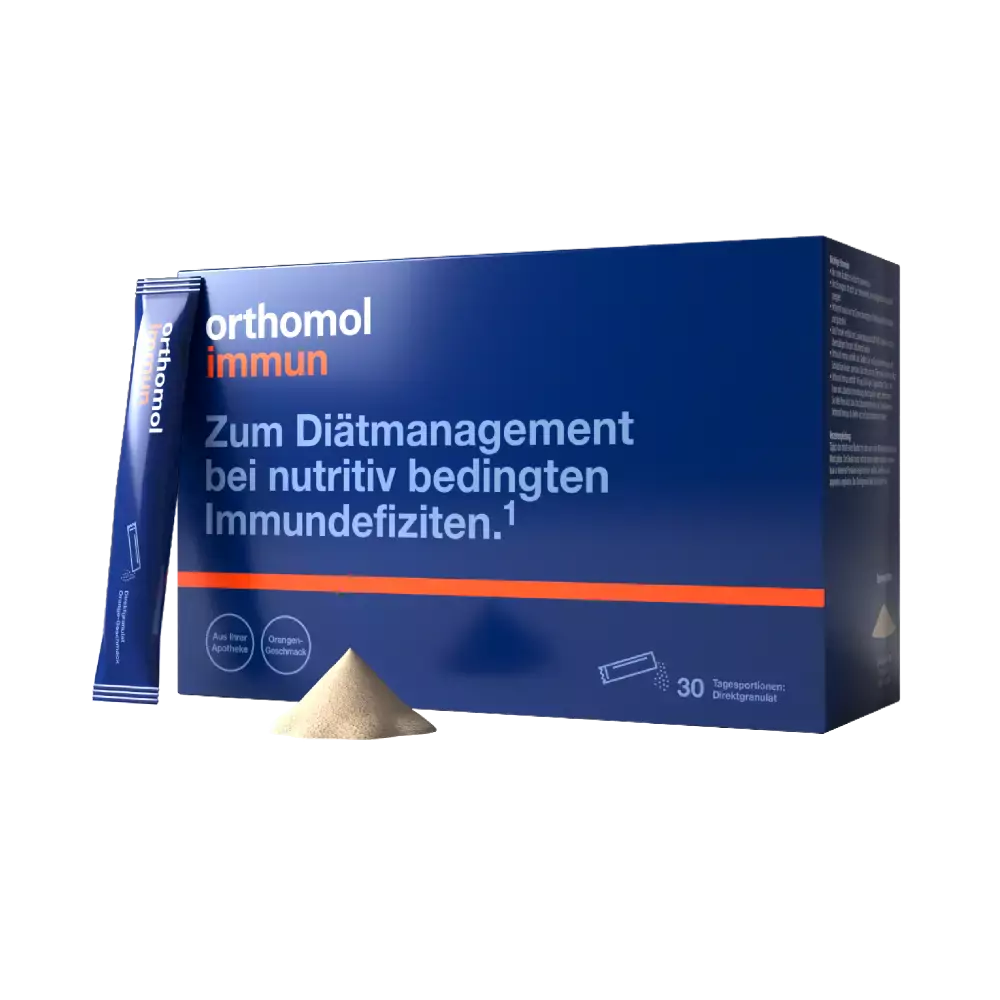 Вітамінний комплекс Immun Directgranulat Ментол – Малина (відновлення імунної системи) 30 днів Orthomol 1 уп — фото №1