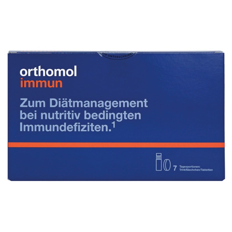 Вітамінний комплекс Immun /питна бутилочка + таблетки/ (відновлення імунної системи) 7 днів Orthomol 1 уп — фото №2