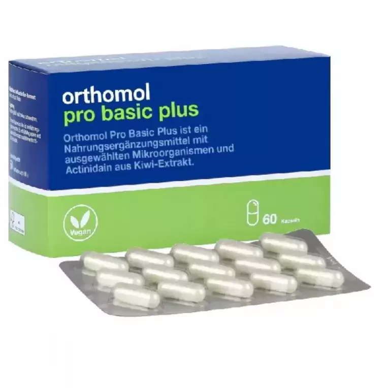 Вітамінний комплекс Pro Basik Plus( для оптимізації шлункового травлення та роботи шлунку) Orthomol 1 уп — фото №2