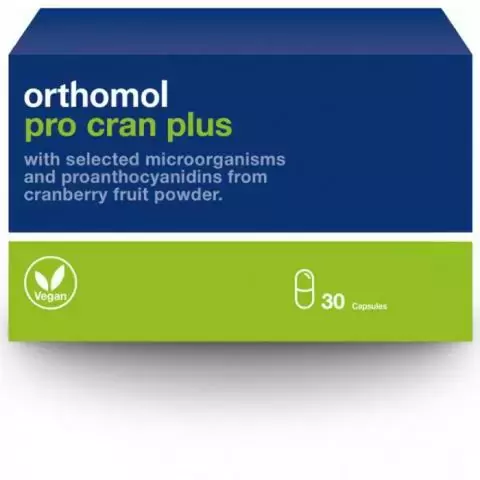 Витаминный комплекс Pro Cran plus (для профилактики мочевыводящих путей) 30 дней Orthomol 1 уп — фото №2