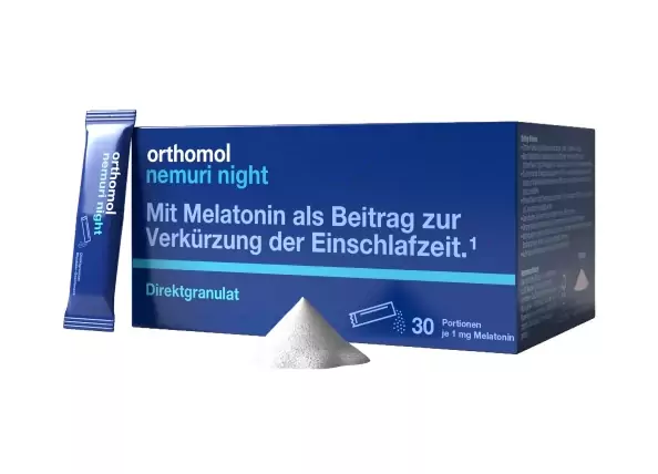 Витаминный комплекс Nemuri night Direktgranulat (для здорового сна) 30 дней Orthomol 1 уп — фото №1