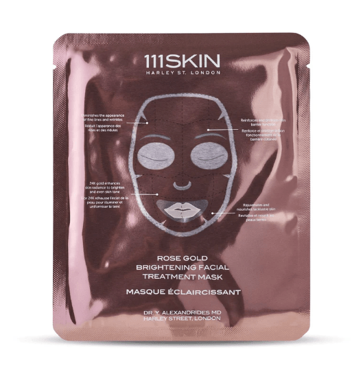 Маска освітлююча з рожевим золотом Rose Gold Brigtening Facial Treatment mask Single 111 SKIN 1 шт — фото №1