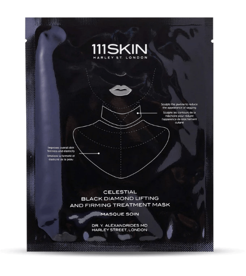 Подтягивающая и укрепляющая маска для шеи и декольте Celestial Black Diamond Lifting и Firming Mask Neck Single 111 SKIN — фото №1