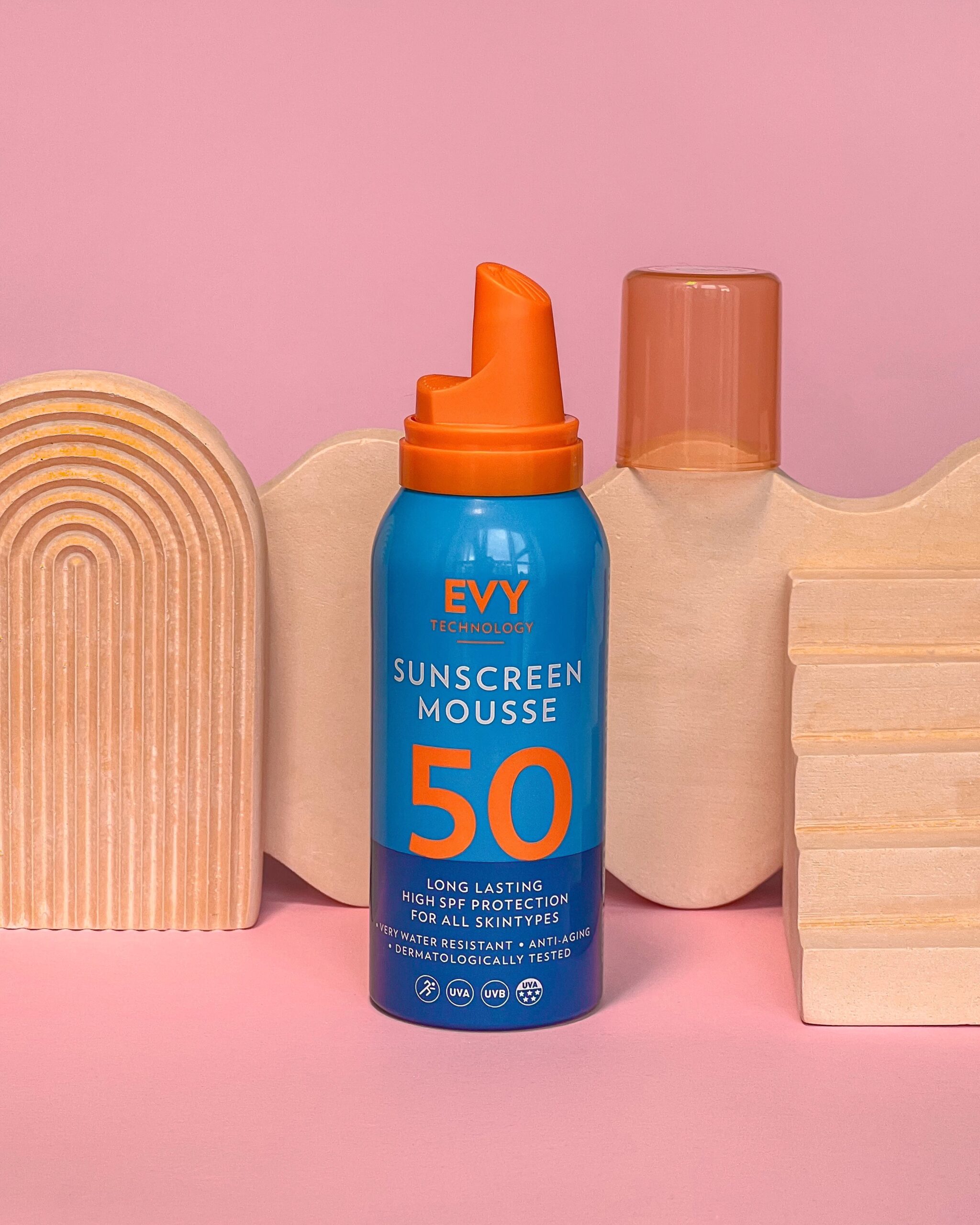 Мус сонцезахисний Sunscreen mousse SPF 50 EVY Technology 100 мл — фото №2