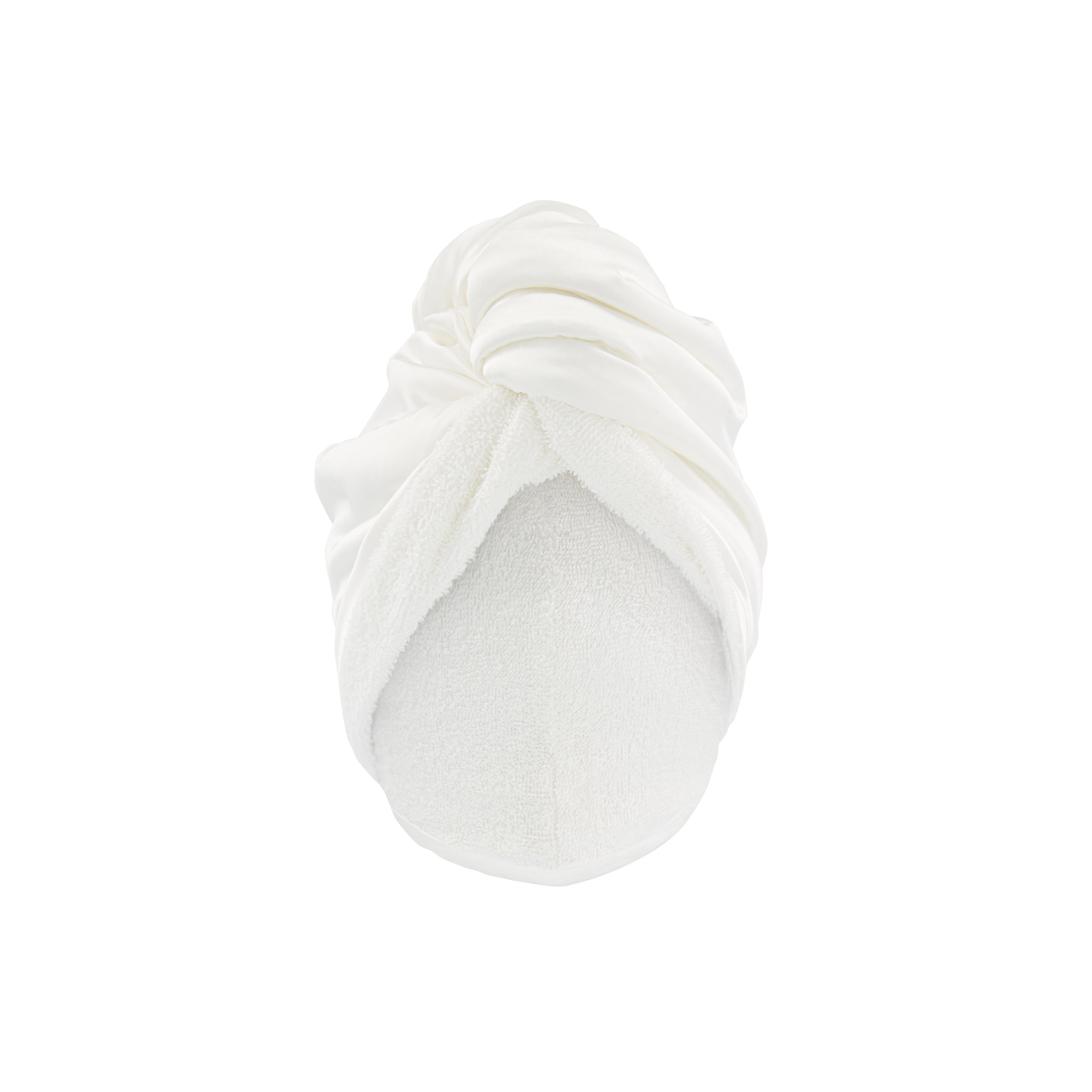 Полотенце-тюрбан с натуральным шелком «Белый» MON MOU 1 шт — фото №1