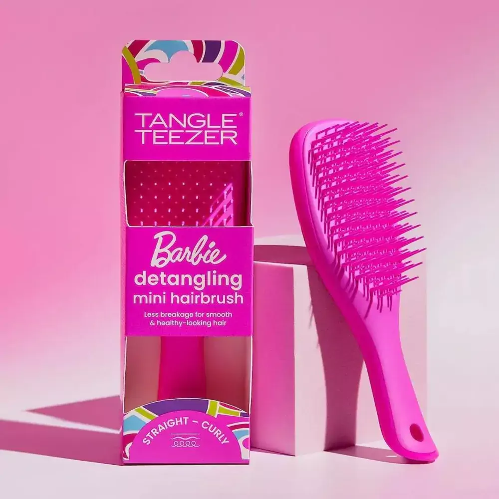 Щітка для волосся Barbie The Wet Detangler Mini Dopamine Pink Tangle Teezer 1 шт — фото №1