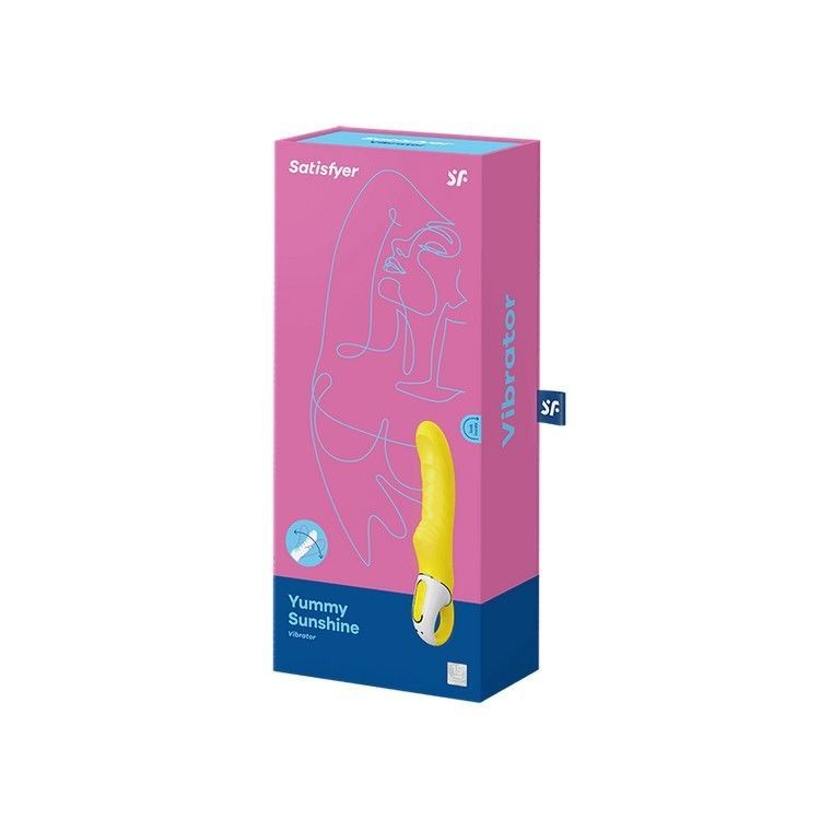 Потужний вібратор Satisfyer Vibes Yummy Sunshine з гнучким стовбуром та стимулювальним рельєфом (Німеччіна) Інтимні товари 1 шт — фото №2