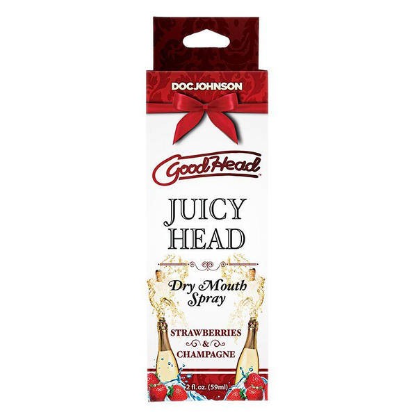 Зволожувальний спрей оральний Doc Johnson GoodHead – Juicy Head – Strawberries and Champagne (USA) Інтимні товари 1 шт — фото №2