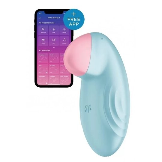 Смарт-вібратор для клітора Satisfyer Tropical Tip Light Blue (Німеччина) Інтимні товари 1 шт — фото №1