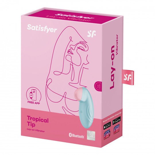 Смарт-вібратор для клітора Satisfyer Tropical Tip Light Blue (Німеччина) Інтимні товари 1 шт — фото №2