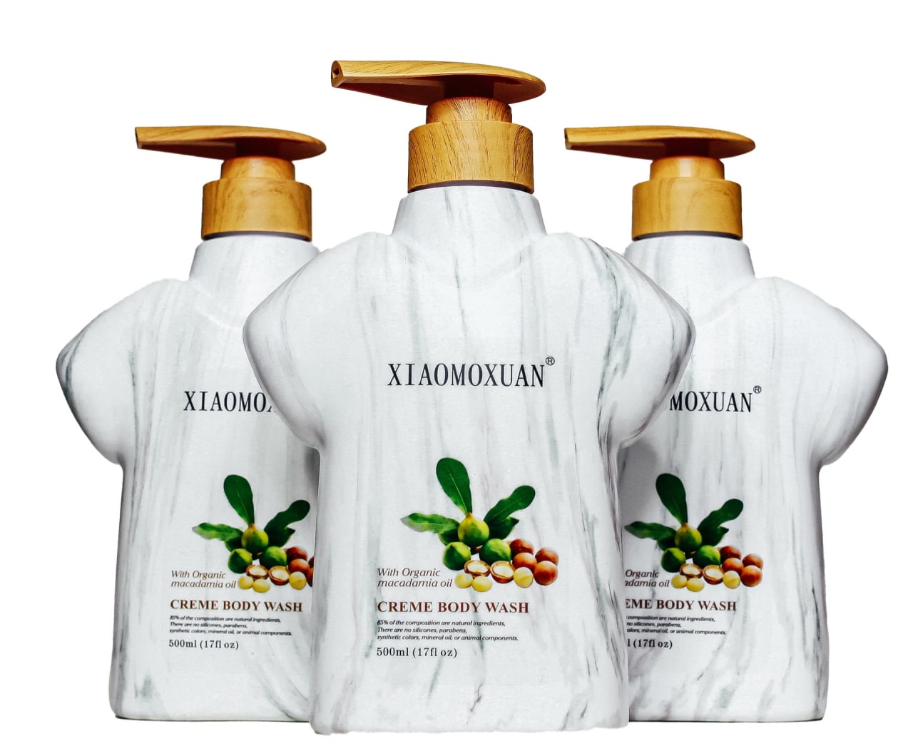 Крем-мыло органическое для тела и лица Creme Body Wash Xiaomoxuan 500 мл — фото №3