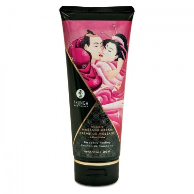 Їстівний масажний крем Shunga Kissable Massage Cream-Raspberry Feeling Інтимні товари 200 мл — фото №1