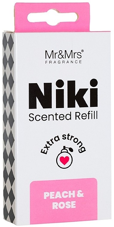 Рефіл для автомобільного ароматизатора Refil NIKI Peach & Rose Mr & Mrs Fragrance 1 шт — фото №1