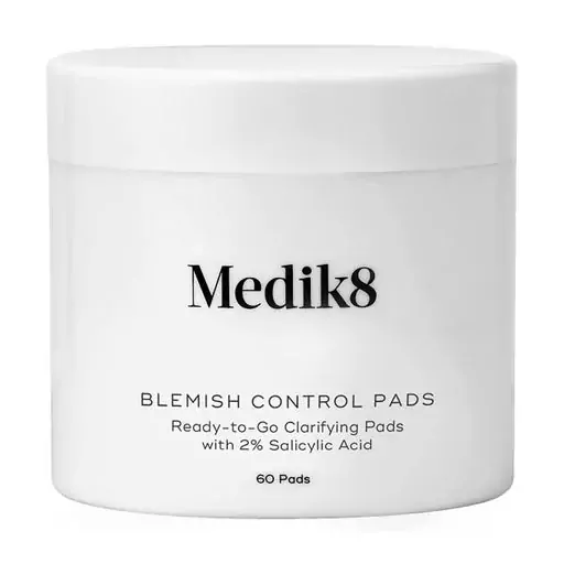Бесспиртовые подушечки с 2% салициловой кислотой для проблемной кожи Blemish Control Pads Medik8 1 уп — фото №1