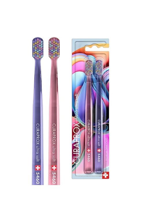 Набір ультра м’яких зубних щіток “Ultra Soft” Duo Colorful Gurls Edition 2023. 2шт Curaprox 1 уп — фото №1