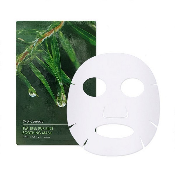 Набор успокаивающих масок с экстрактом чайного дерева Tea Tree Purifine Soothing Mask, 23мл*10шт Dr.Ceuracle 1 уп — фото №1