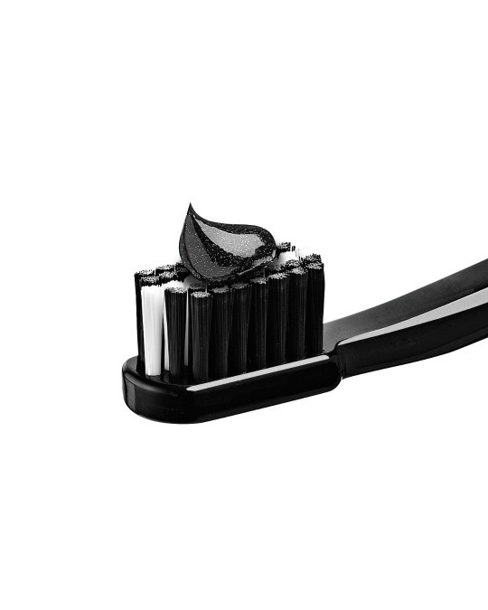 Зубна паста-міні з активованим вугіллям Black is White mini Curaprox 10 мл — фото №3