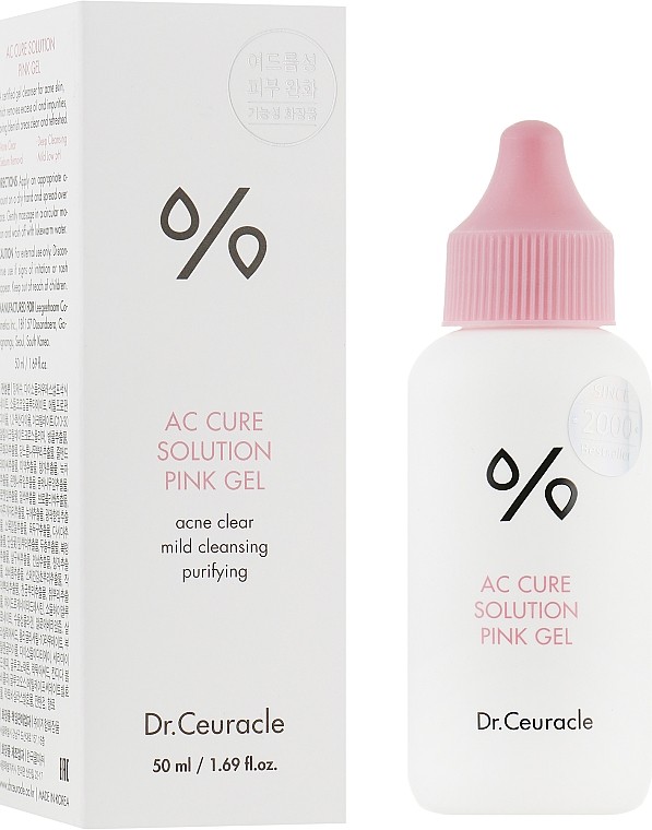 Гель для умывания для проблемной кожи AC Cure Solution Pink Gel Dr.Ceuracle 50 мл — фото №2