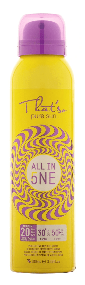 Солнцезащитный спрей для тела That`so Pure Sun All-In-One SPF 20/30/50+, 100 мл — фото №1