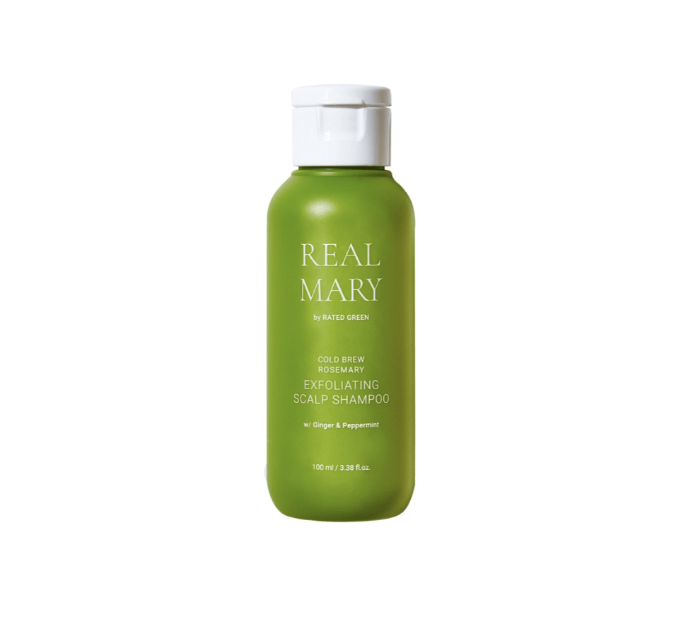 Глубокоочищающий шампунь с соком розмарина travel формат RATED GREEN Real Mary Exfoliating Scalp Shampoo 100 мл — фото №1