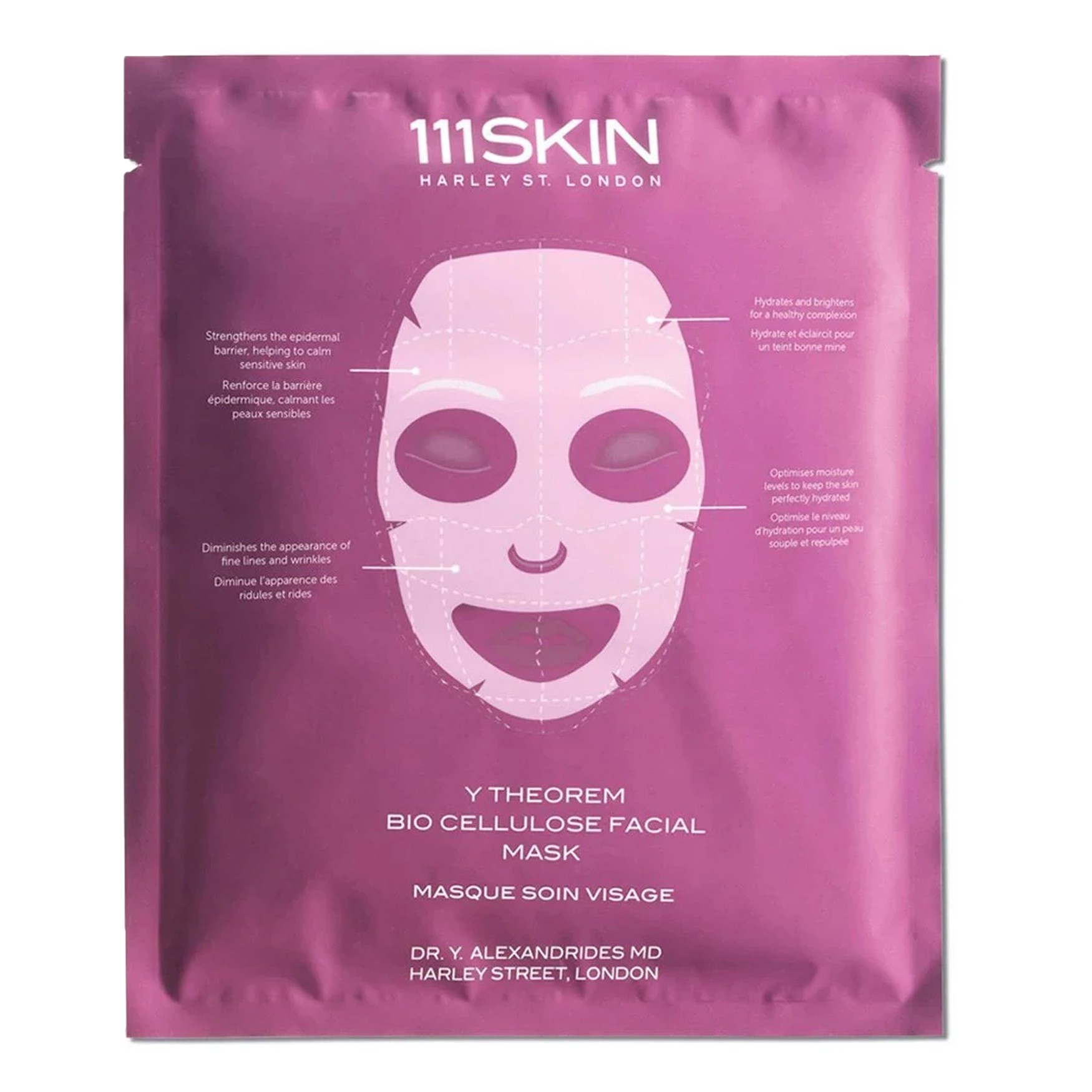 Маска для обличчя із біоцелюлози Y Theorem Bio cellulose Facial Mask Box 111 SKIN 5 шт — фото №1