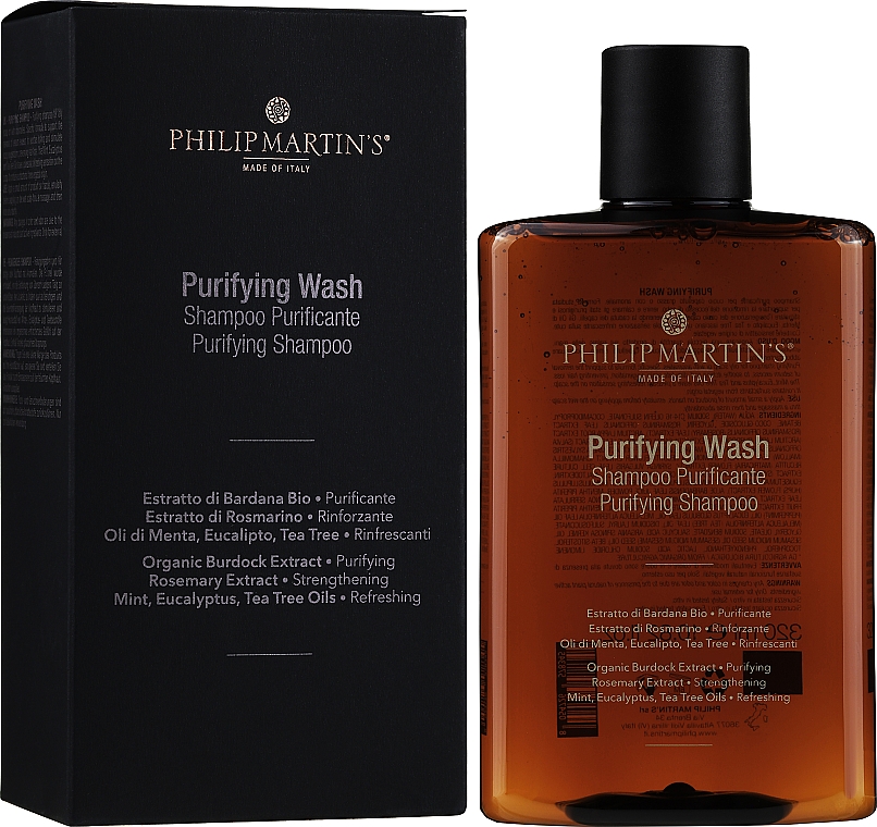 Очищуючий шампунь для волосся, схильного до випадіння Purifying Wash Philip Martin’s 320 мл — фото №2