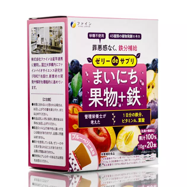 Аодзиру-желе с фолиевой кислотой Fine Japan 20 шт — 20 дней — фото №2