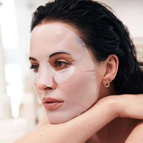 Біоцелюлозна зволожуюча маска для обличчя проти зморшок Furrowless Mask Rosy Drop 6 шт — фото №5