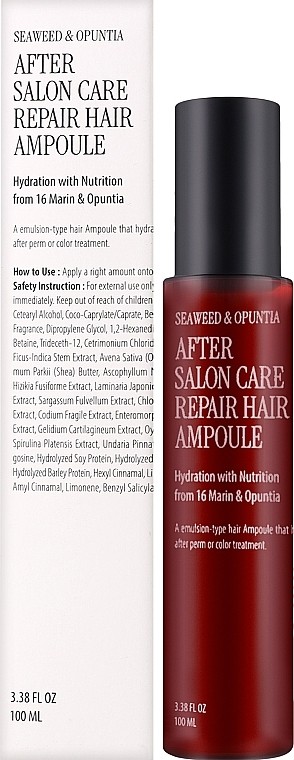 Восстанавливающая ампула для очень поврежденных волос After Salon Care Repair Hair Ampoule Curly Shyll 100 мл — фото №2
