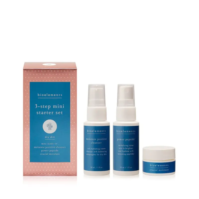 Міні набір для жирного типу шкіри 3 Step Mini Starter Set Dry Skin Bioelements 30 мл + 30 мл + 7,3 мл — фото №1