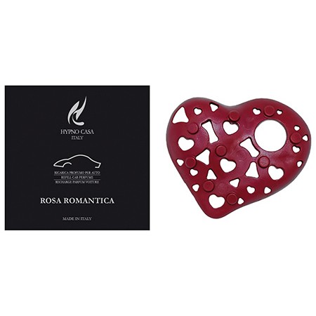 Парфюм для авто сменный картридж сердце Luxury Line Rosa Romantica Hypno Casa 1 шт — фото №1