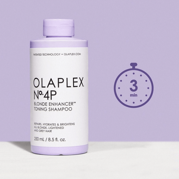 Тонуючий шампунь “Магія Блонда” Olaplex №4P Blonde Enhancer Toning Shampoo, 250мл — фото №2