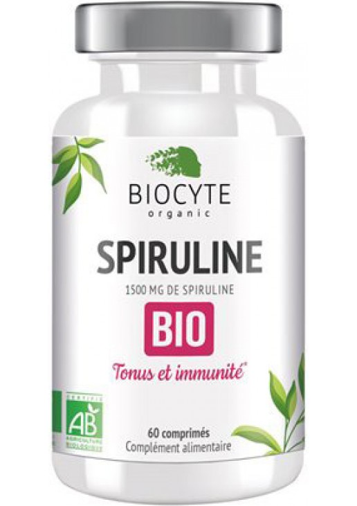 Дієтична добавка для тонусу та бадьорості Spiruline Bio Biocyte 60 шт — фото №1