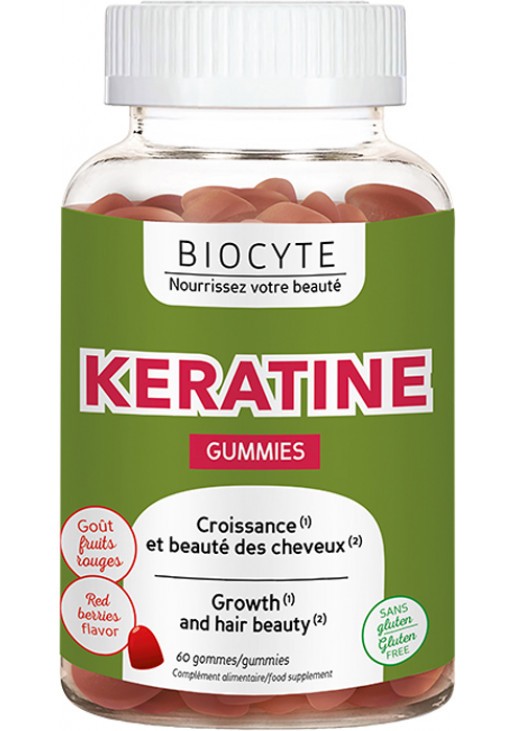 Дієтична добавка для зміцнення та краси волосся Keratine Gummies Biocyte 60 шт — фото №1