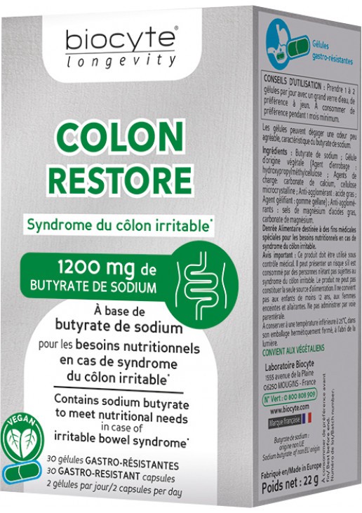 Дієтична добавка для лікування синдрома подразненого кишечника Colon Restore Biocyte 30 шт — фото №1