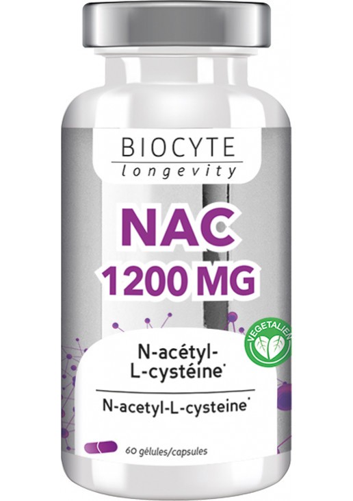 Дієтична добавка для антиоксидантної підтримки NAC 1200 Biocyte 60 шт — фото №1