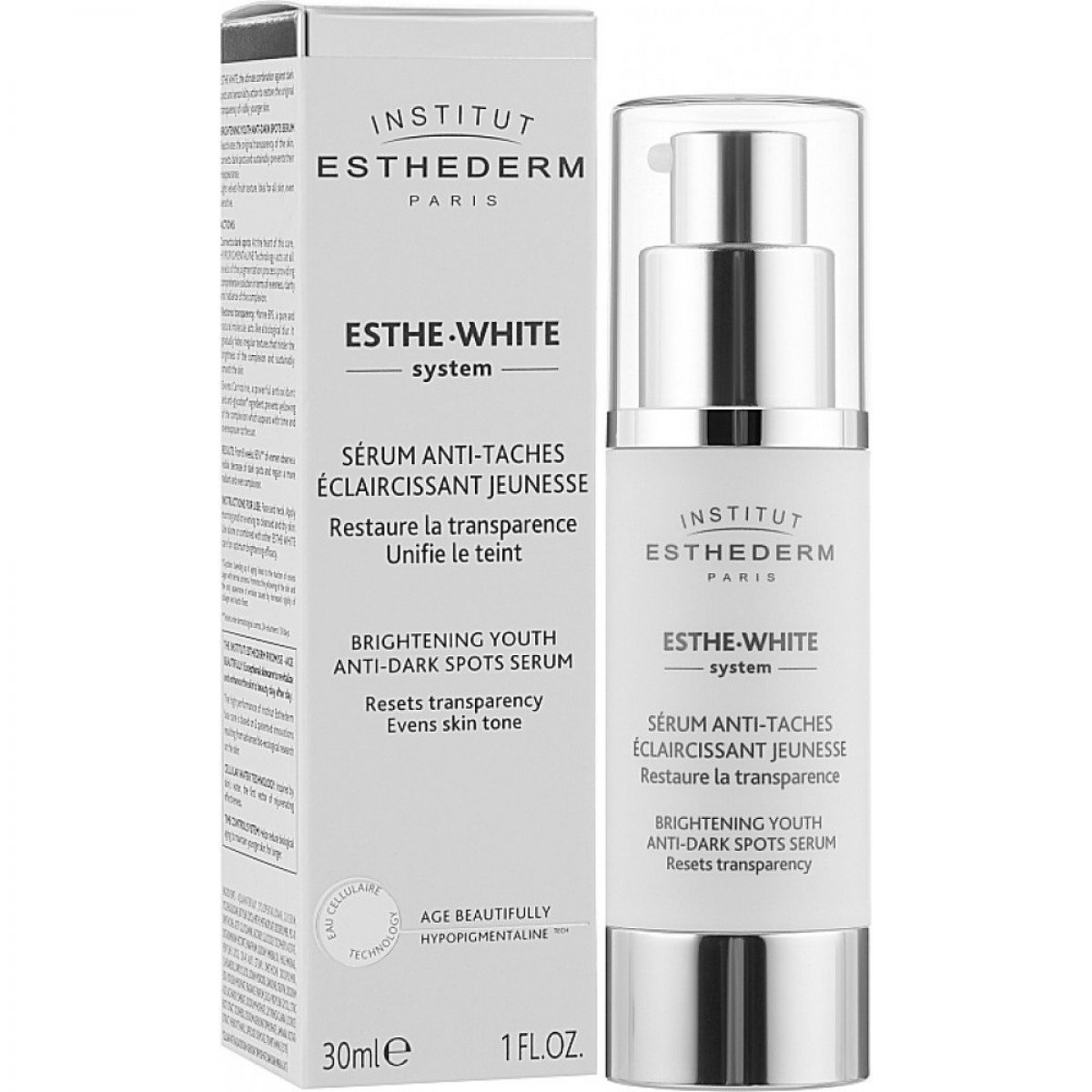 Освітлювальна омолоджувальна сироватка Esthe-White Brightening Youth Anti-Dark Spots Serum Institut Esthederm 30 мл — фото №1