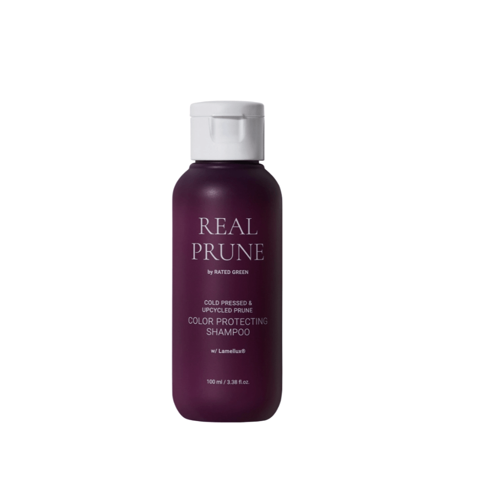 Шампунь защита окрашенных волос с экстрактом сливы  travel формат  Rated Green Real Prune Color Protecting Shampoo 100 мл — фото №1