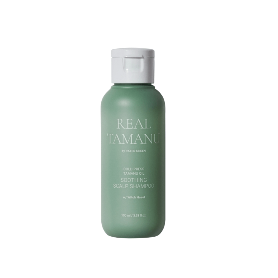 Шампунь заспокійливий для волосся з маслом таману travel формат Real Tamanu Oil Soothing Scalp Shampoo Rated Green 100 мл — фото №1