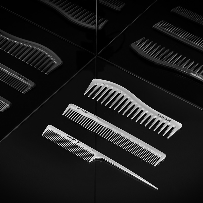 Гребень для стрижки серебряный Balmain Silver Cutting Comb 1 шт — фото №3