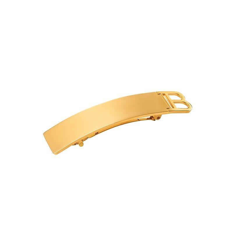 Заколка-автомат золотая «B» Balmain Limited Edition Barrette Pour Cheveux B Gold SS21 1 шт — фото №1