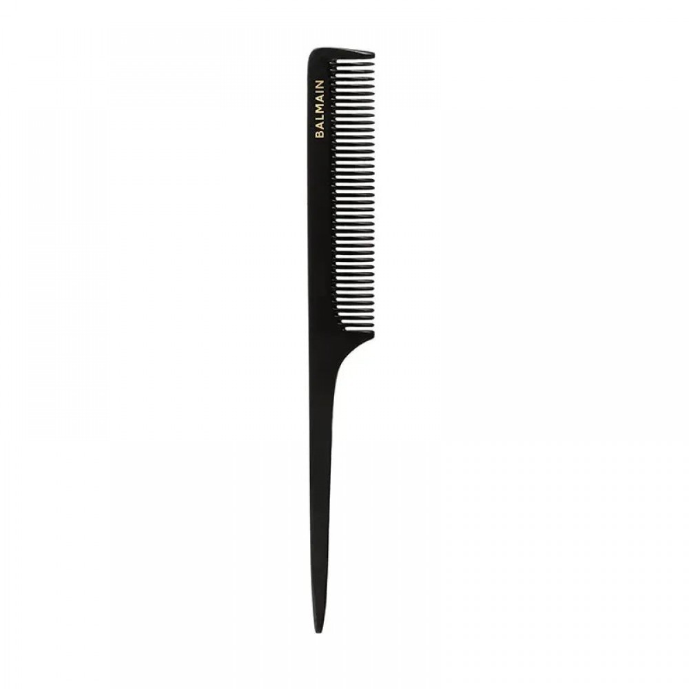 Гребінець з довгою ручкою чорний та білий Balmain Tail Comb Black and White 1 шт — фото №1